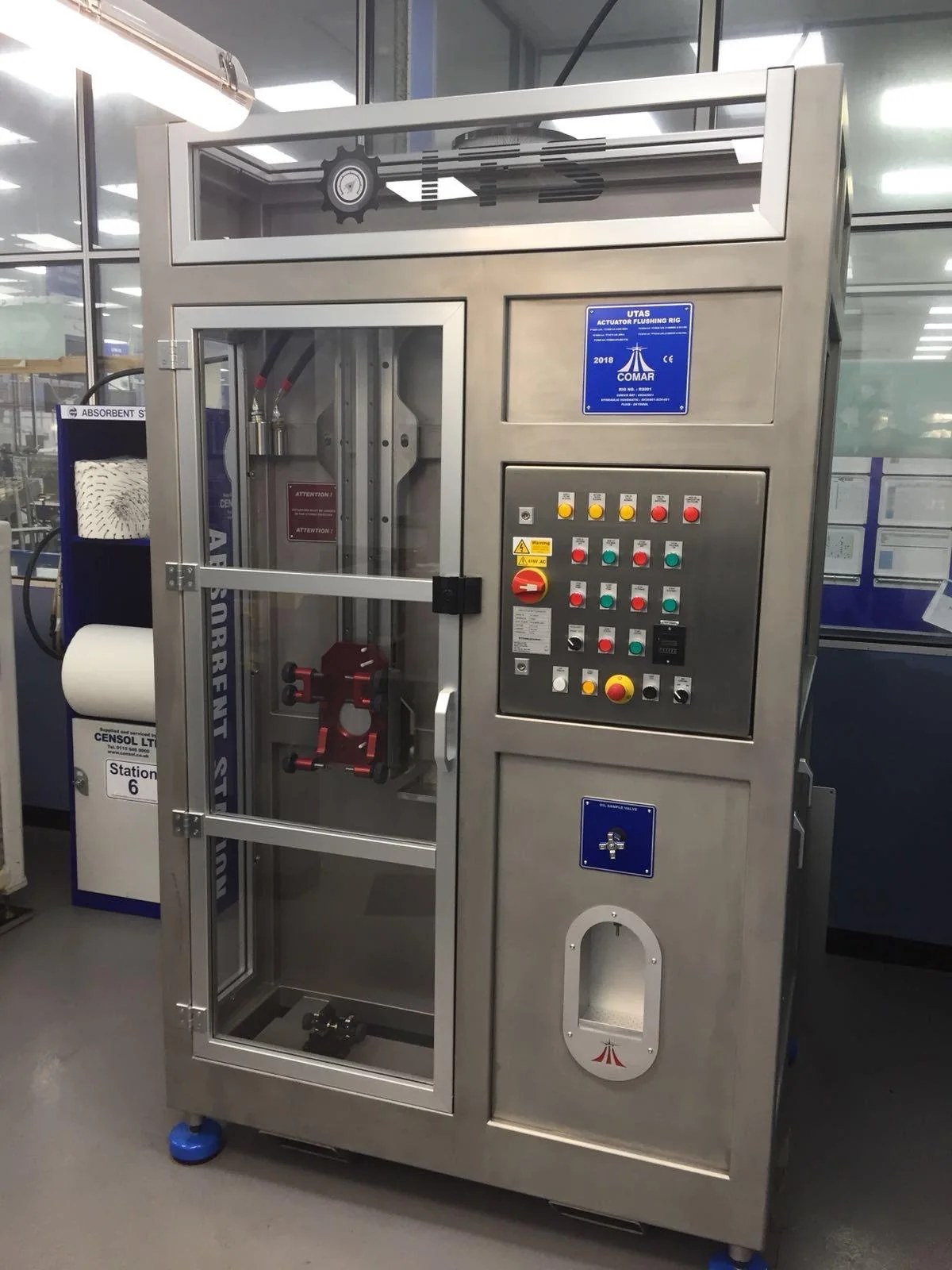 Stainless aircraft actuator flushing rig (UTAS / Comar)