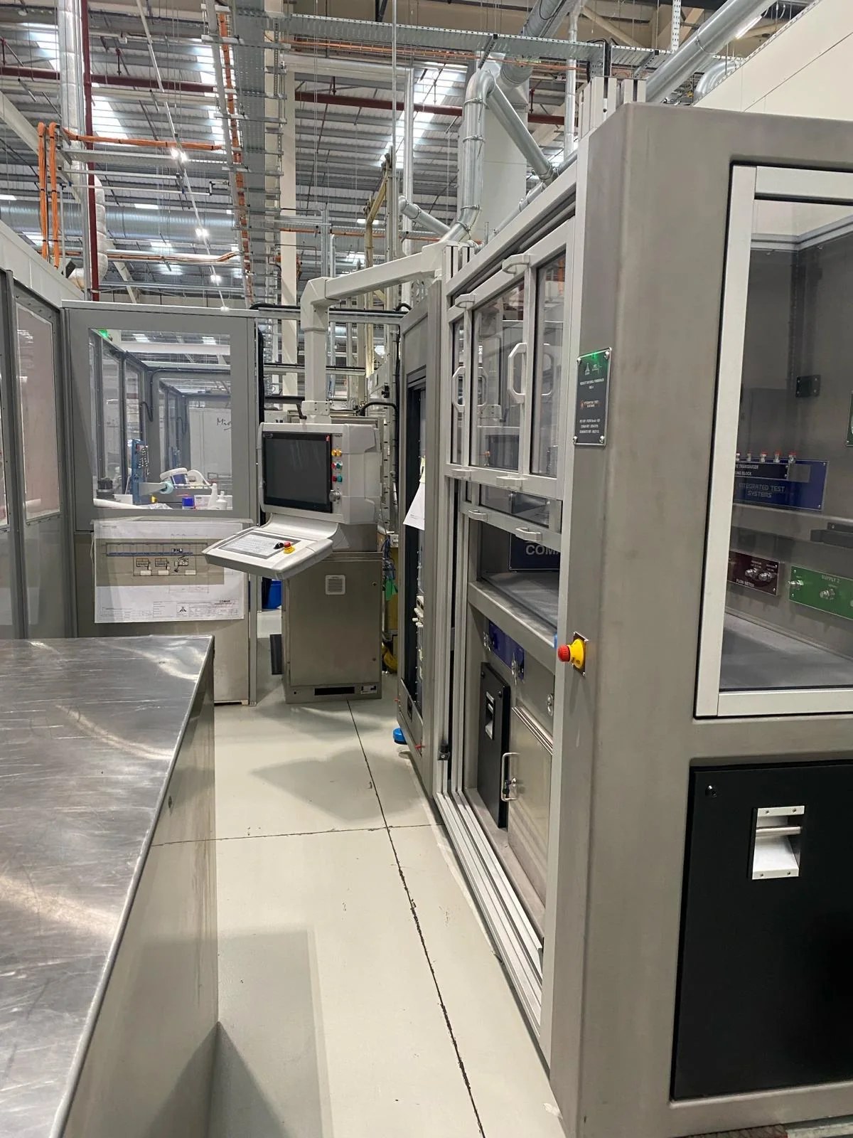 Stainless aggressive-fluid test cells with Integrated Test Systems controls